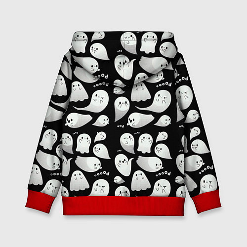 Детская толстовка Boo Привидения / 3D-Красный – фото 2