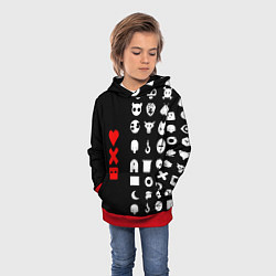 Толстовка-худи детская Любовь, смерть и роботы, цвет: 3D-красный — фото 2