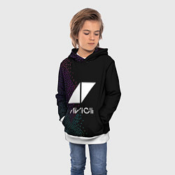 Толстовка-худи детская AVICII RAIBOW STYLE, цвет: 3D-белый — фото 2