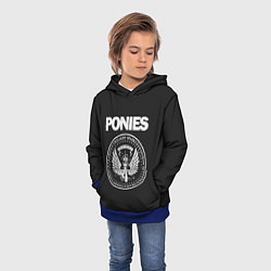 Толстовка-худи детская Pony x Ramones, цвет: 3D-синий — фото 2