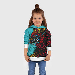 Толстовка-худи детская Дракон Dragon, цвет: 3D-белый — фото 2