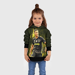 Толстовка-худи детская Cristiano Ronaldo Juventus, цвет: 3D-черный — фото 2