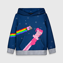 Толстовка-худи детская Nyan cat x Pony, цвет: 3D-меланж