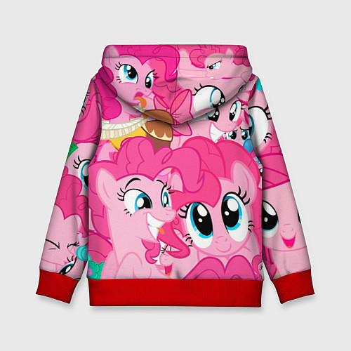 Детская толстовка Pinkie Pie pattern / 3D-Красный – фото 2