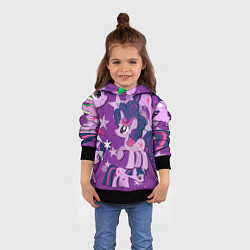 Толстовка-худи детская Twilight Sparkle, цвет: 3D-черный — фото 2