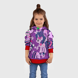 Толстовка-худи детская Twilight Sparkle, цвет: 3D-красный — фото 2