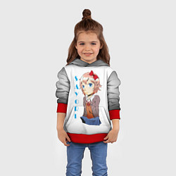 Толстовка-худи детская Doki Doki SAYORI, цвет: 3D-красный — фото 2