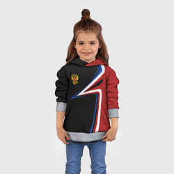 Толстовка-худи детская РОССИЯ RUSSIA UNIFORM, цвет: 3D-меланж — фото 2