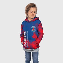 Толстовка-худи детская ФК ПСЖ PARIS SAINT GERMAIN, цвет: 3D-меланж — фото 2