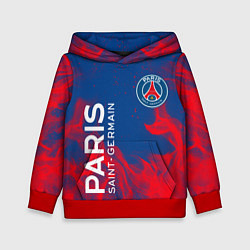 Толстовка-худи детская ФК ПСЖ PARIS SAINT GERMAIN, цвет: 3D-красный