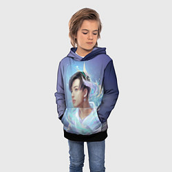 Толстовка-худи детская Jeon BTS, цвет: 3D-черный — фото 2
