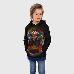 Толстовка-худи детская Five Finger Death Punch Skull, цвет: 3D-синий — фото 2