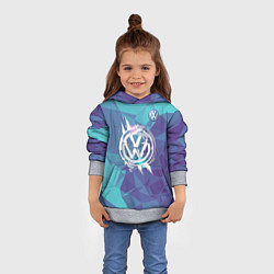 Толстовка-худи детская VOLKSWAGEN, цвет: 3D-меланж — фото 2