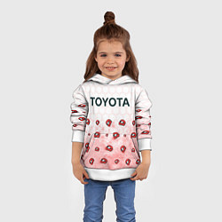 Толстовка-худи детская Тойота - Racing Паттерн, цвет: 3D-белый — фото 2