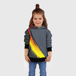 Толстовка-худи детская Gray Yellow Style, цвет: 3D-черный — фото 2