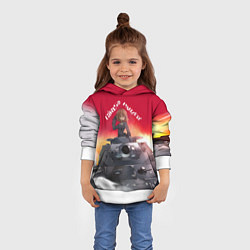 Толстовка-худи детская Girls und Panzer Девушки и танки z, цвет: 3D-белый — фото 2