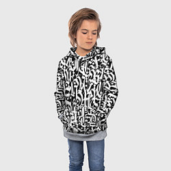 Толстовка-худи детская КАЛЛИГРАФИЯ CALLIGRAPHY, цвет: 3D-меланж — фото 2