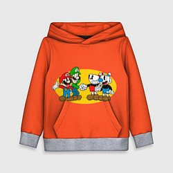 Детская толстовка CupHead x Mario