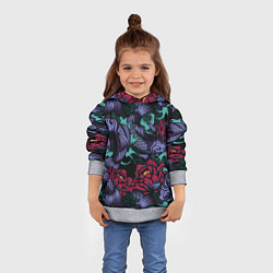 Толстовка-худи детская Японские карпы, цвет: 3D-меланж — фото 2