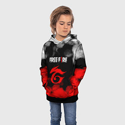 Толстовка-худи детская Free Fire ? Фри Фаер, цвет: 3D-черный — фото 2