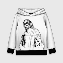 Толстовка-худи детская Большой Лебовски Big Lebowski, цвет: 3D-черный