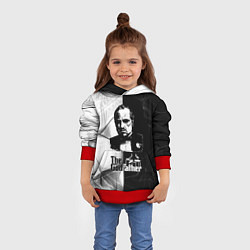 Толстовка-худи детская Крёстный отец The Godfather, цвет: 3D-красный — фото 2