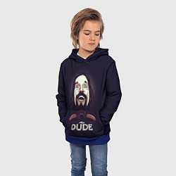 Толстовка-худи детская Большой Лебовский The Dude, цвет: 3D-синий — фото 2