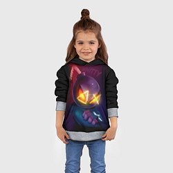 Толстовка-худи детская Витти на темном фоне, цвет: 3D-меланж — фото 2