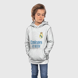 Толстовка-худи детская Реал Мадрид форма 20212022, цвет: 3D-белый — фото 2