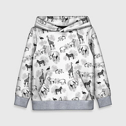 Толстовка-худи детская Африканские животные, цвет: 3D-меланж