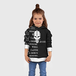 Толстовка-худи детская Боевой клич Железные войны, цвет: 3D-белый — фото 2