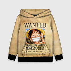 Детская толстовка Манки Д Луффи в розыске One Piece