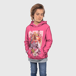 Толстовка-худи детская Slayers on pink, цвет: 3D-меланж — фото 2