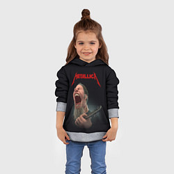 Толстовка-худи детская James Alan Hetfield METALLICA Z, цвет: 3D-меланж — фото 2