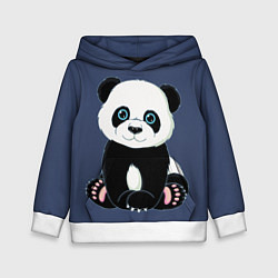 Толстовка-худи детская Милая Панда Sweet Panda, цвет: 3D-белый