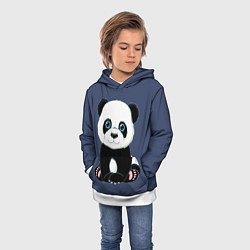 Толстовка-худи детская Милая Панда Sweet Panda, цвет: 3D-белый — фото 2
