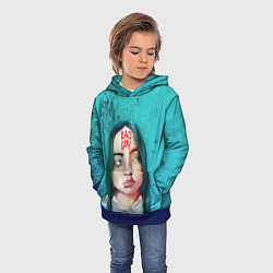 Толстовка-худи детская BAD GUY BILLIE EILISH Z, цвет: 3D-синий — фото 2