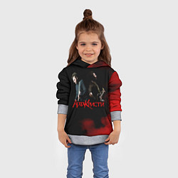 Толстовка-худи детская Агата Кристи группа, цвет: 3D-меланж — фото 2