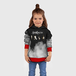 Толстовка-худи детская Агата Кристи группа, цвет: 3D-красный — фото 2