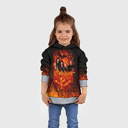 Толстовка-худи детская Ария в огне, цвет: 3D-меланж — фото 2