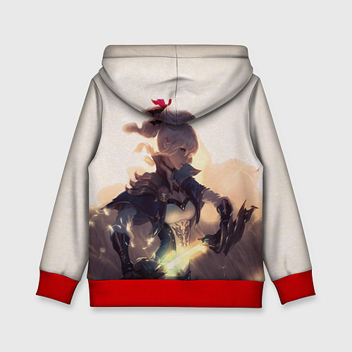 Детская толстовка GENSHIN IMPACT ДЕВУШКА / 3D-Красный – фото 2