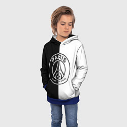 Толстовка-худи детская ФК ПСЖ PSG BLACK & WHITE, цвет: 3D-синий — фото 2