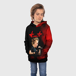 Толстовка-худи детская Константин Кинчев - Алиса, цвет: 3D-черный — фото 2