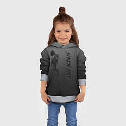 Толстовка-худи детская Gray Siren head, цвет: 3D-меланж — фото 2