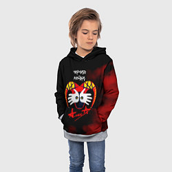 Толстовка-худи детская Черная метка АлисА, цвет: 3D-меланж — фото 2