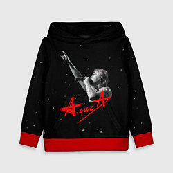 Толстовка-худи детская АлисА Константин Кинчев, цвет: 3D-красный