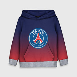 Толстовка-худи детская PSG ПСЖ PARIS SAINT GERMAIN, цвет: 3D-меланж