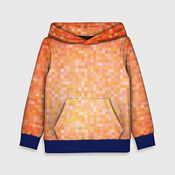 Детская толстовка Оранжевая пиксель абстракция