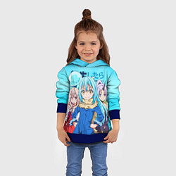 Толстовка-худи детская TenSura, Румиру, Шуна и Шион, цвет: 3D-синий — фото 2
