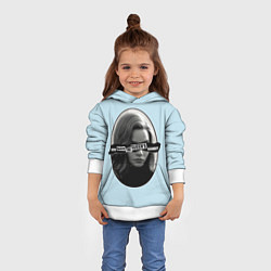 Толстовка-худи детская Королева шахмат, цвет: 3D-белый — фото 2